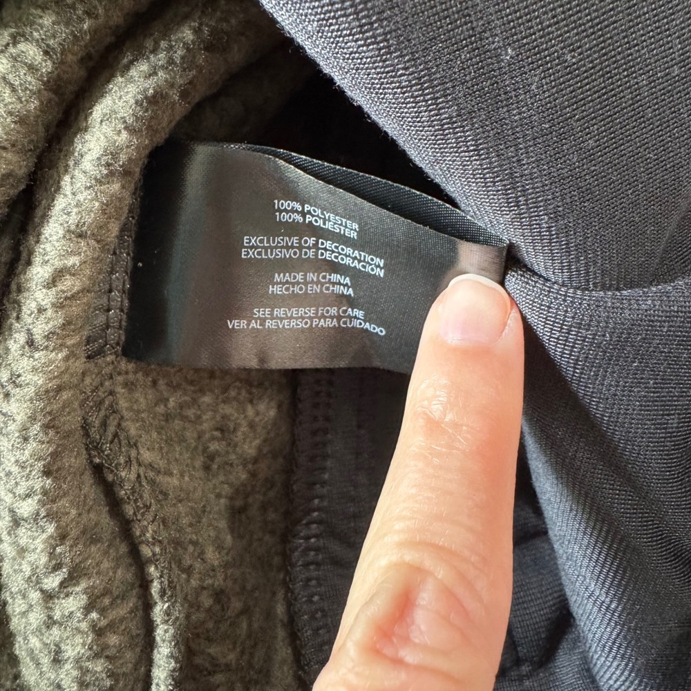 Eddie Bauer Sweater Fleece Shirt Jacket Mens Medium Button Front Olive Green - Picture 6 of 6
